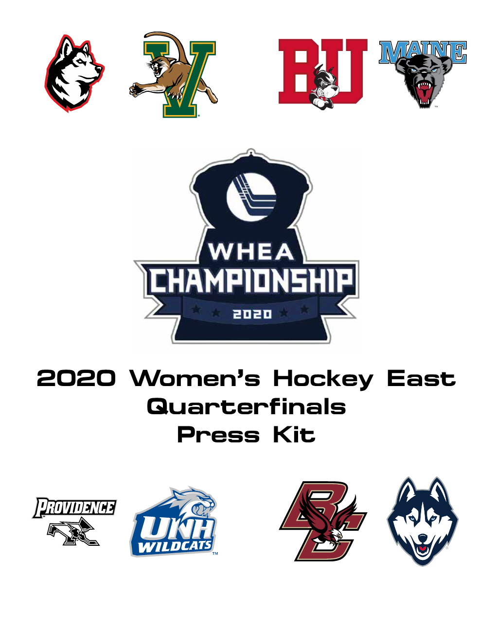 2020 Women's Hockey East Quarterfinals Press