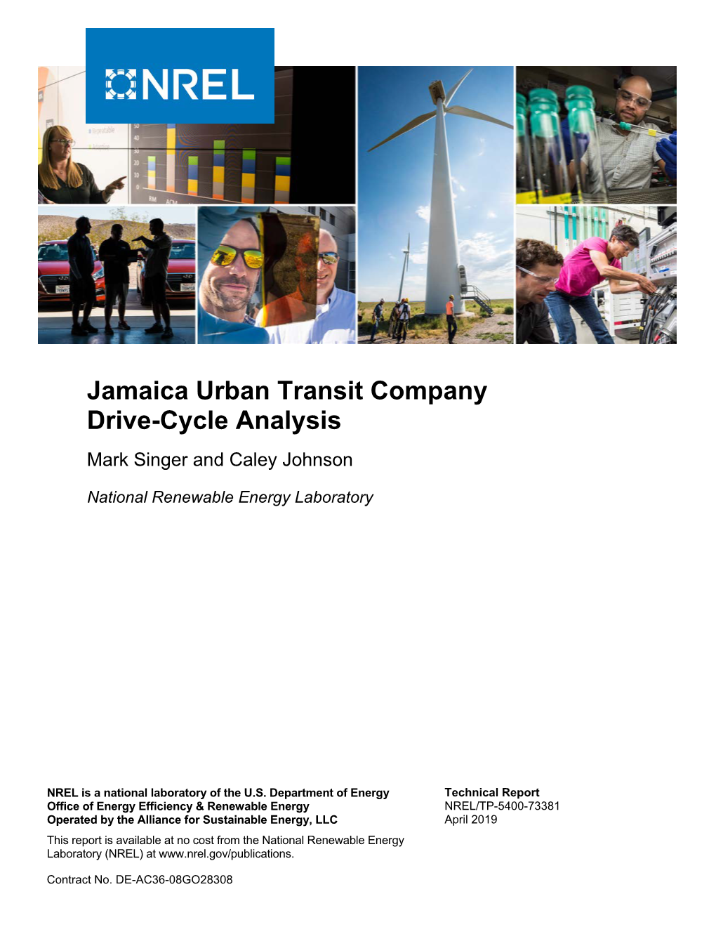 Jamaica Urban Transit Company Drive-Cycle Analysis Mark Singer and Caley Johnson