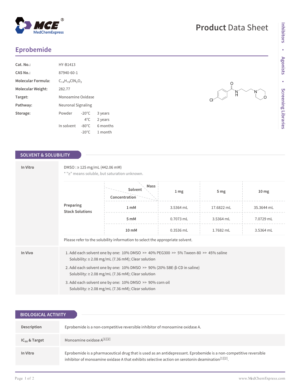 Product Data Sheet