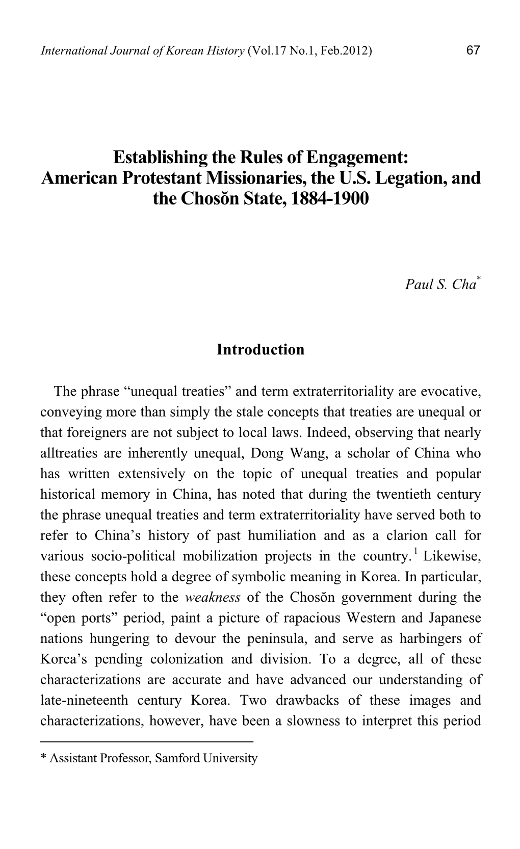 American Protestant Missionaries, the US Legation, and the Chosŏn State