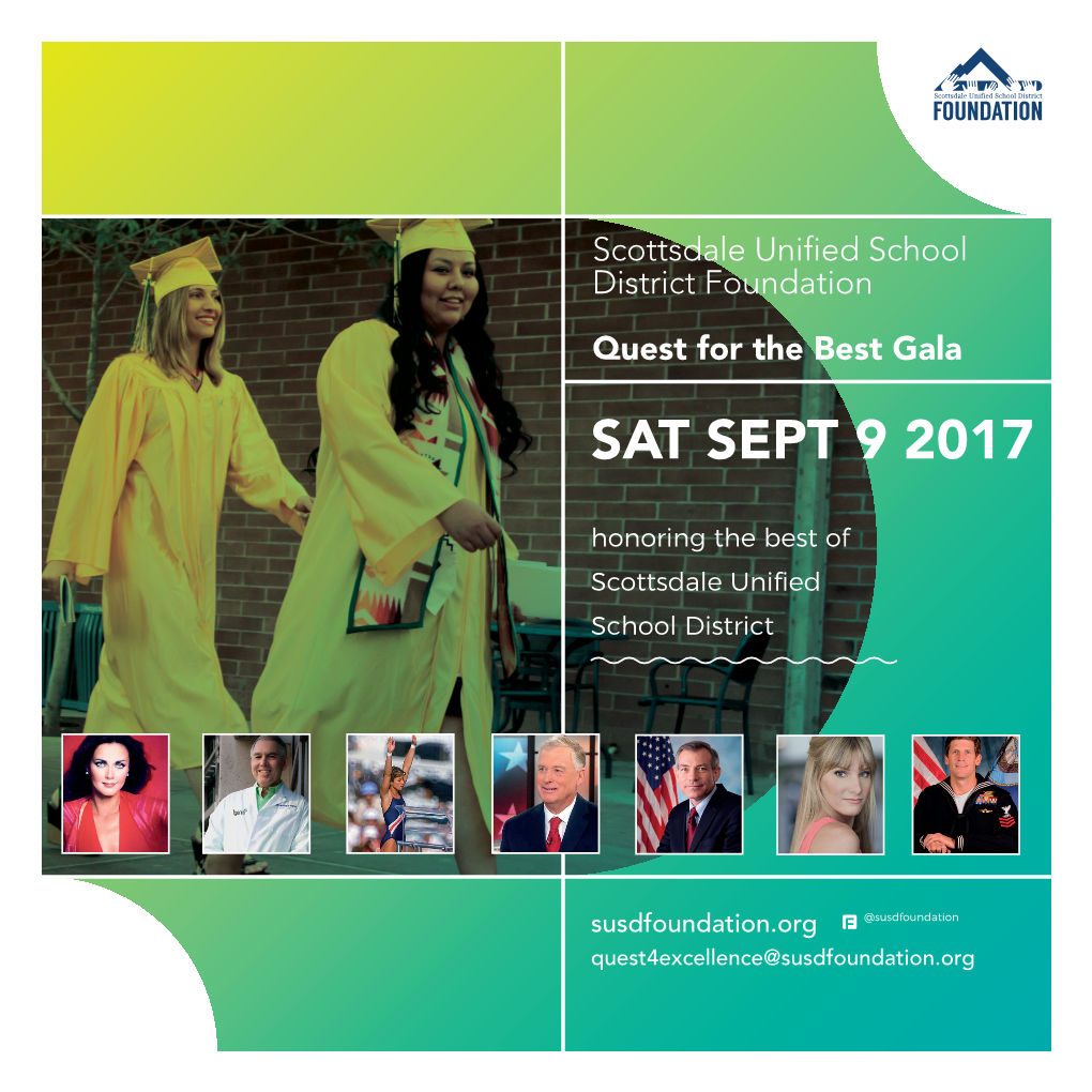 SAT SEPT 9 2017 Honoring the Best of Scottsdale Unified School District