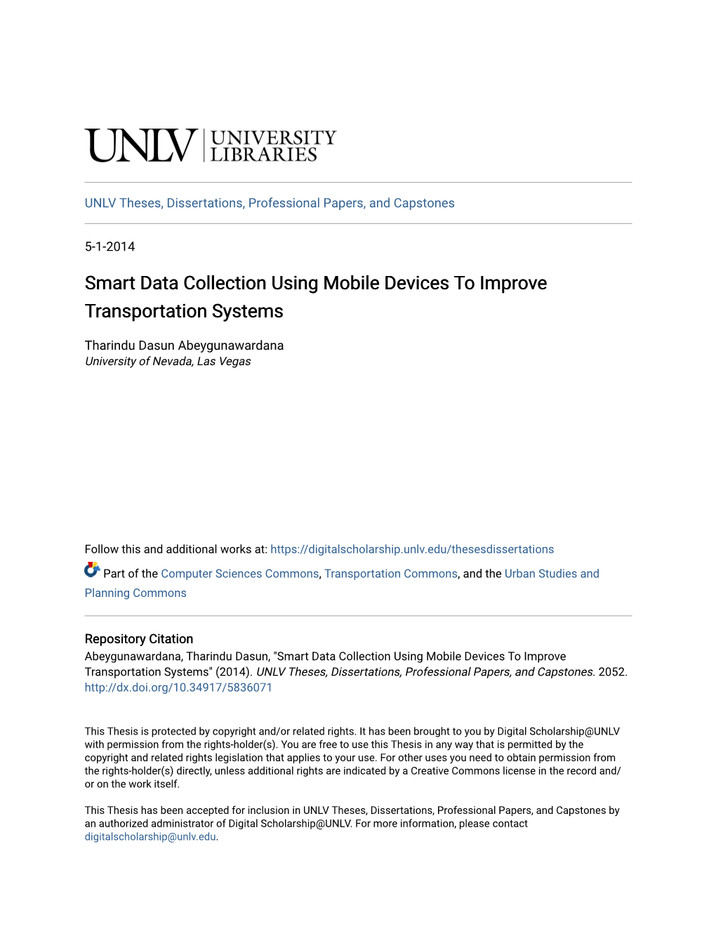 Smart Data Collection Using Mobile Devices to Improve Transportation Systems