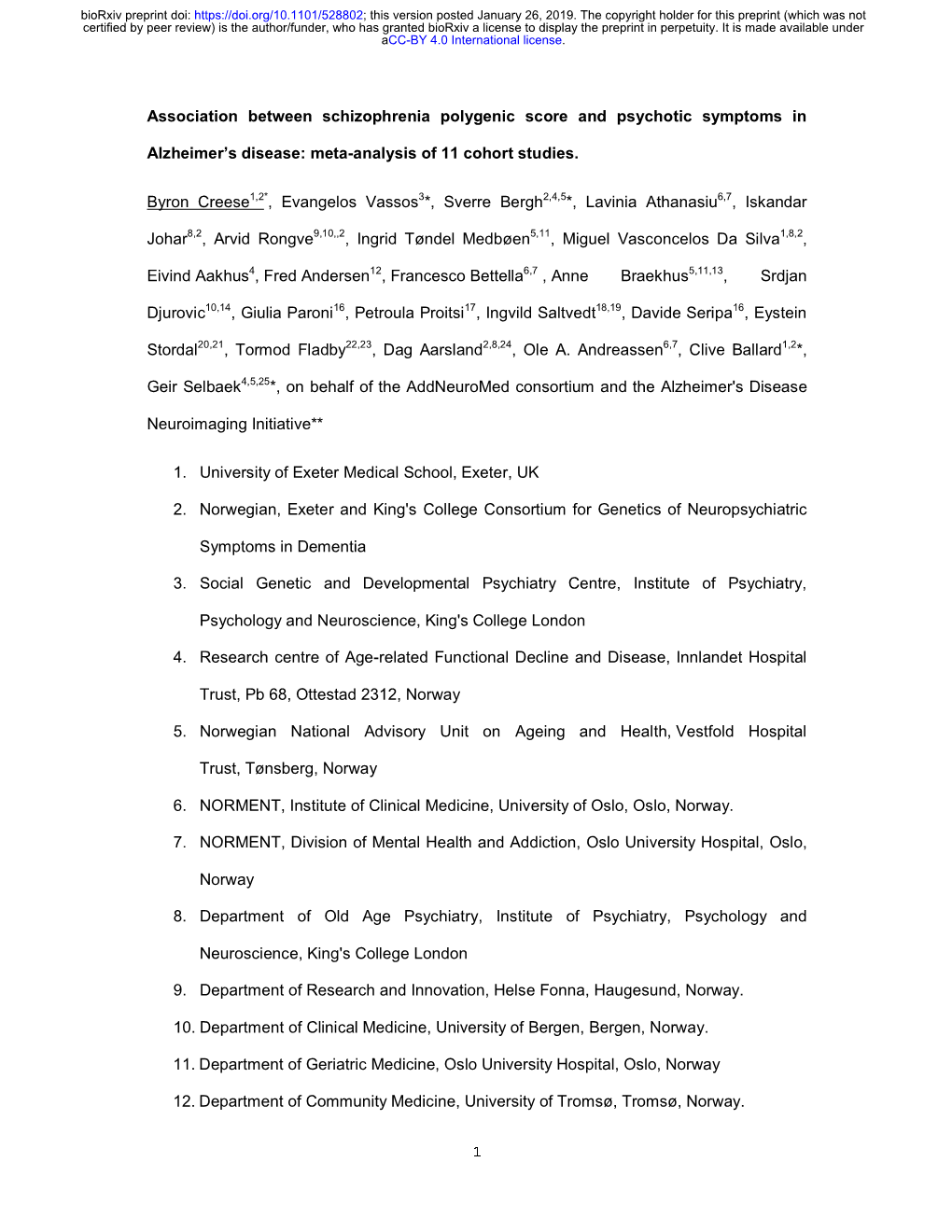 Association Between Schizophrenia Polygenic Score and Psychotic Symptoms In