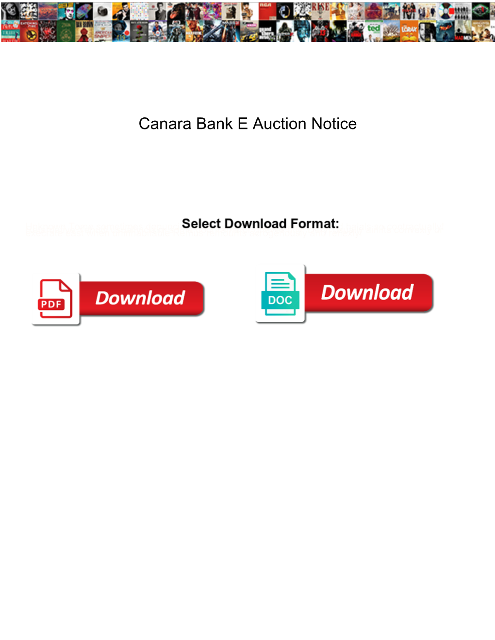 Canara Bank E Auction Notice