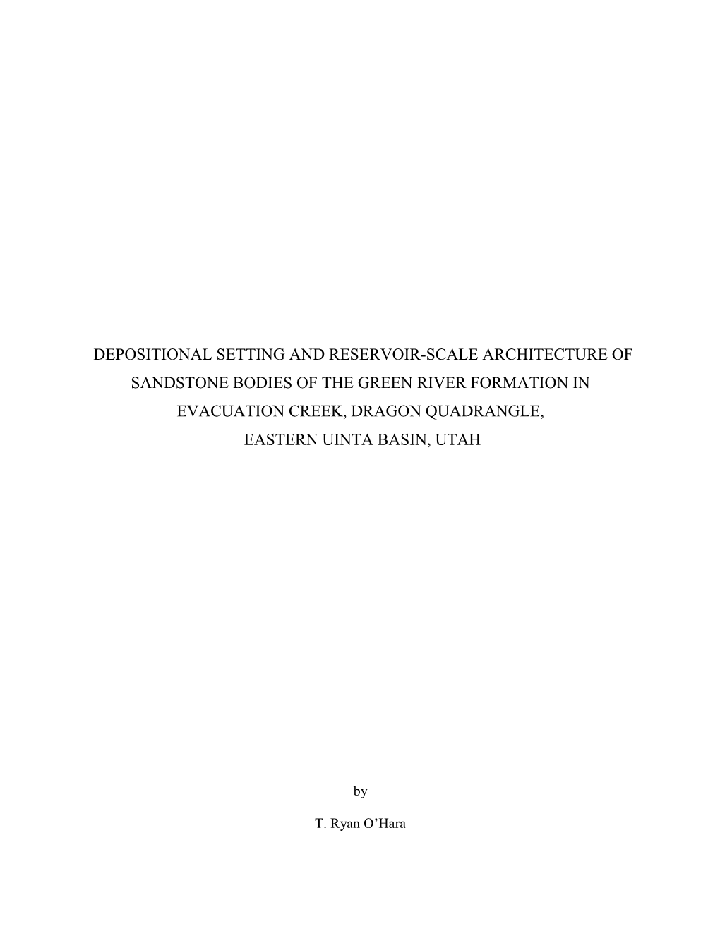 Depositional Setting and Reservoir-Scale