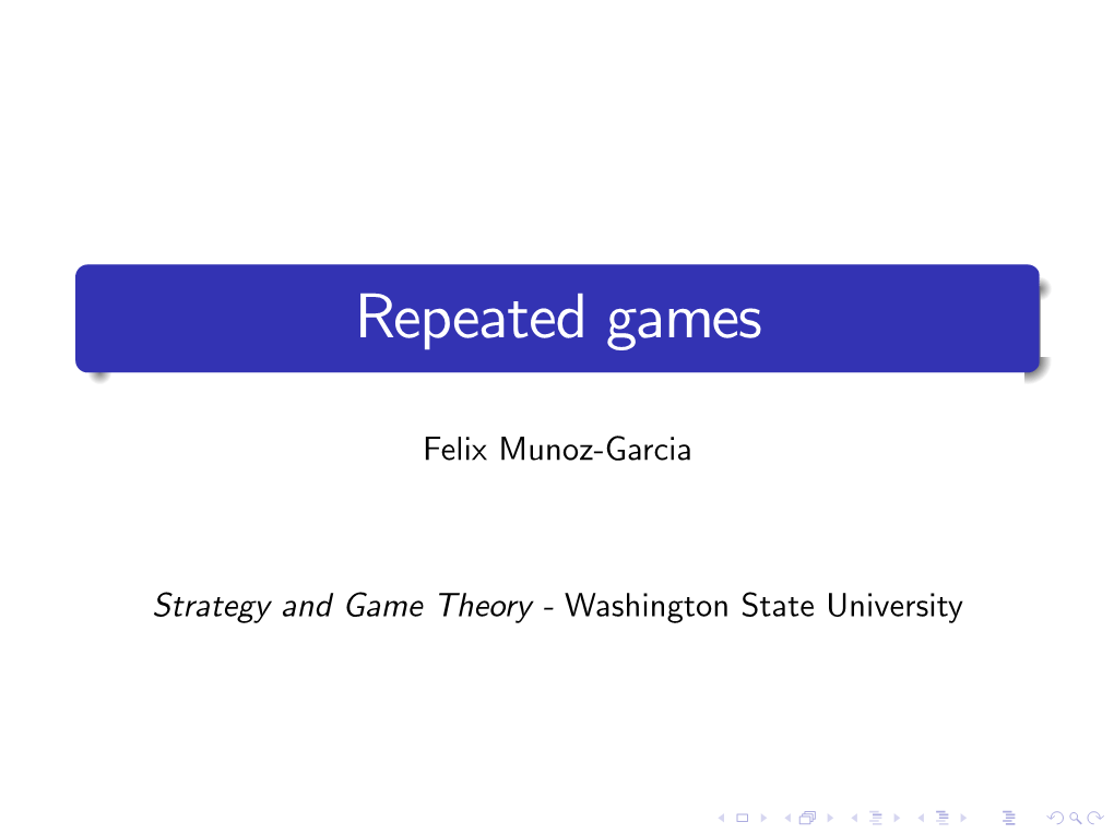 Repeated Games