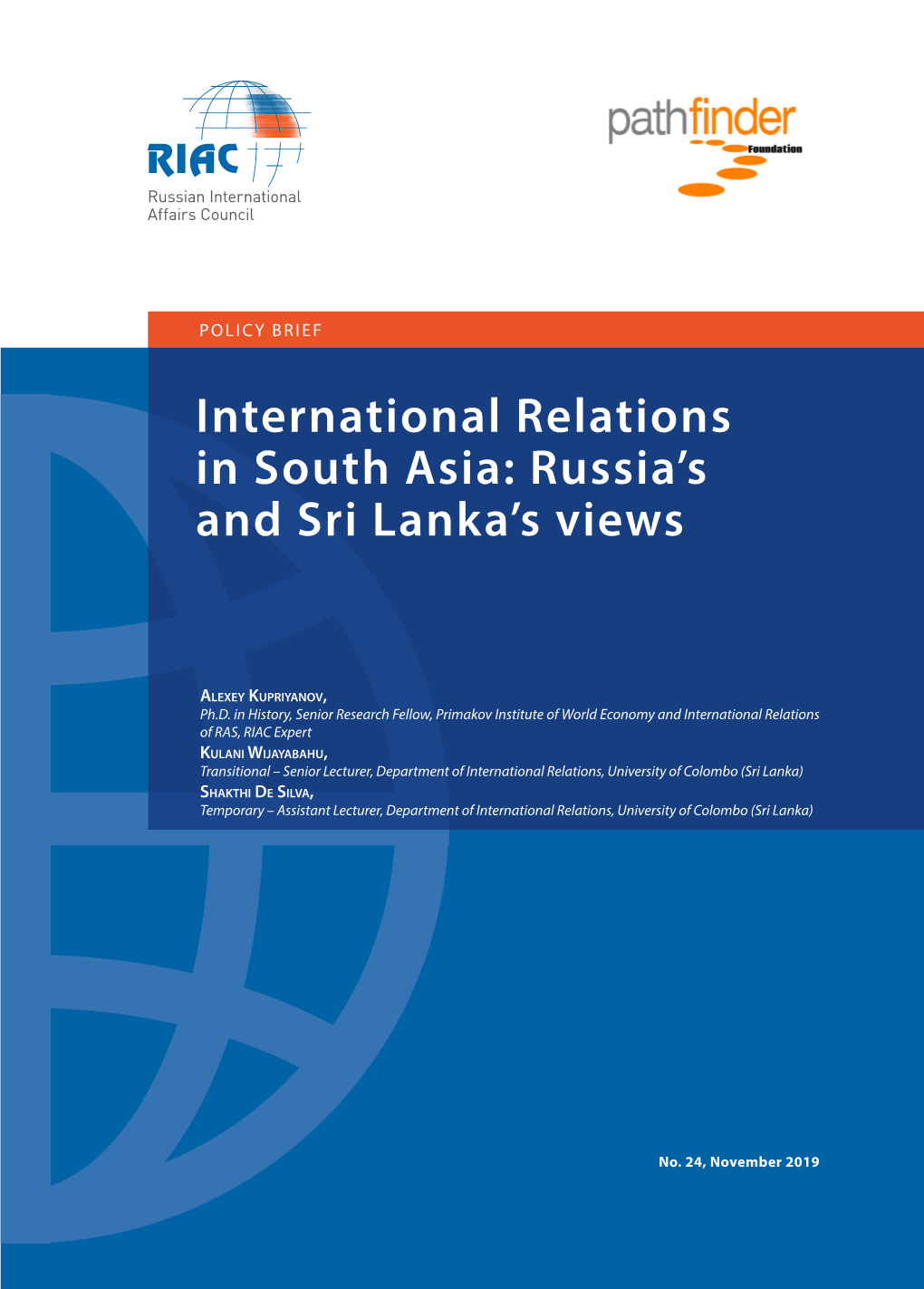 International Relations in South Asia: Russia's and Sri Lanka's Views