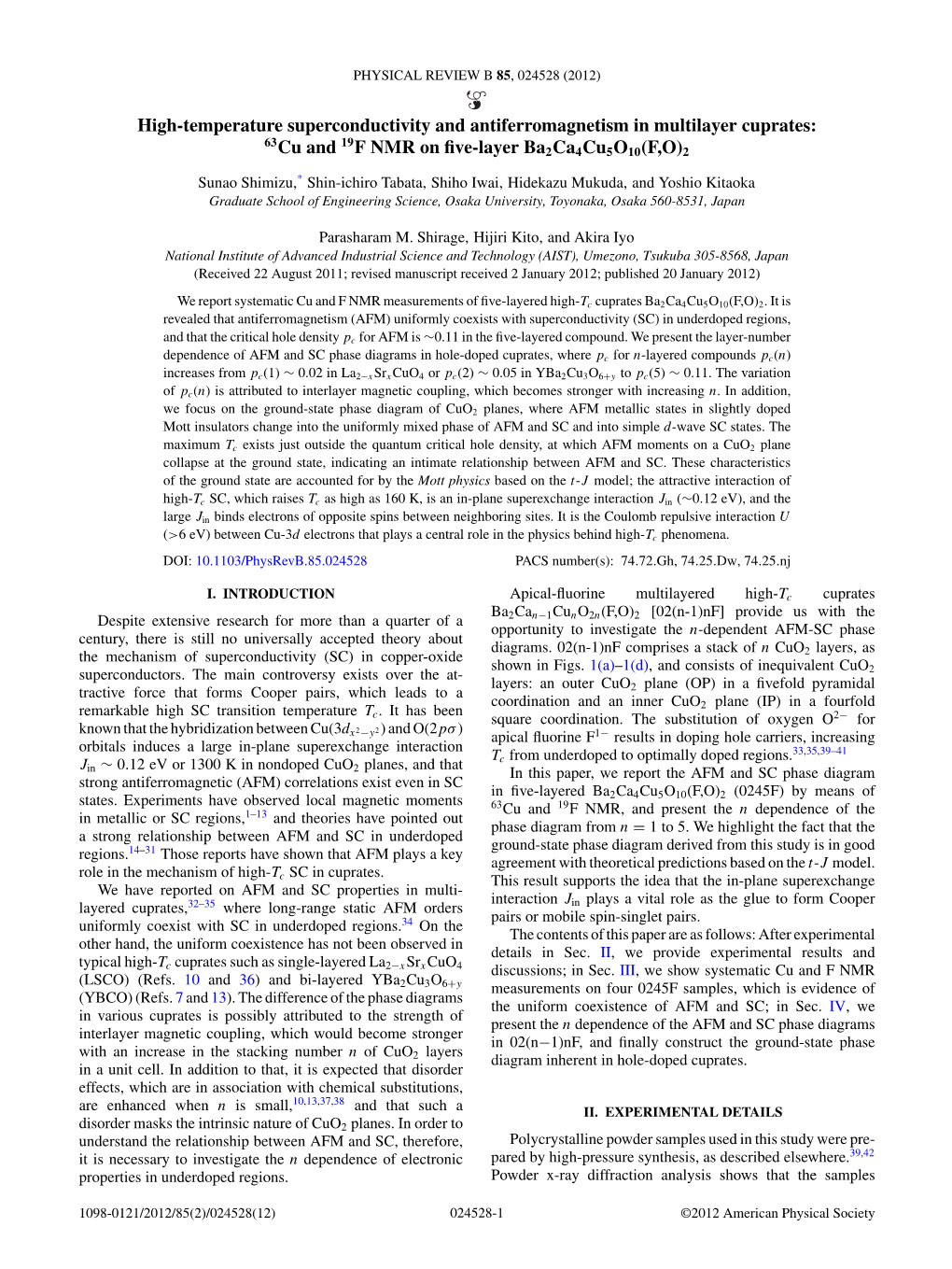 63Cu and 19F NMR on Five-Layer Ba2ca4cu5o10(F