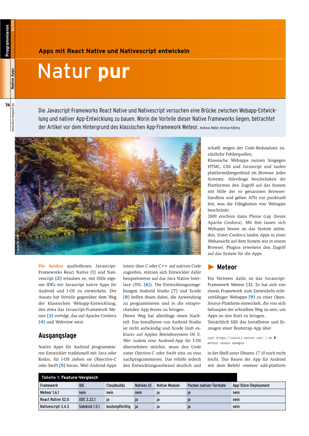 Natur Pur Native Apps Native