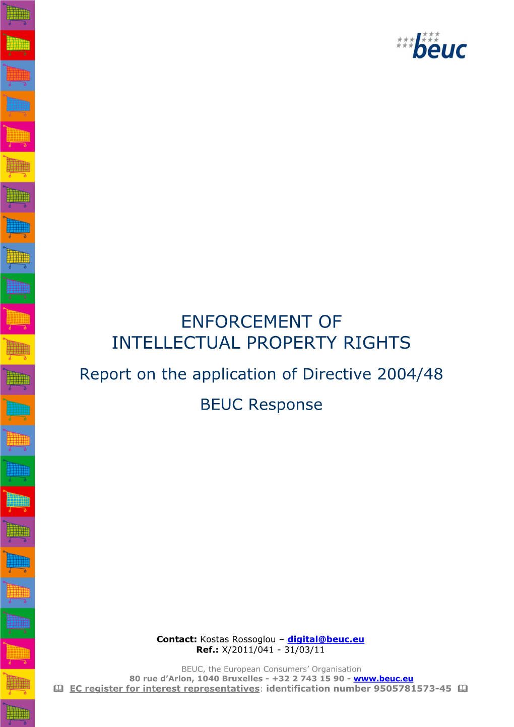 Enforcement of Intellectual Property Rights