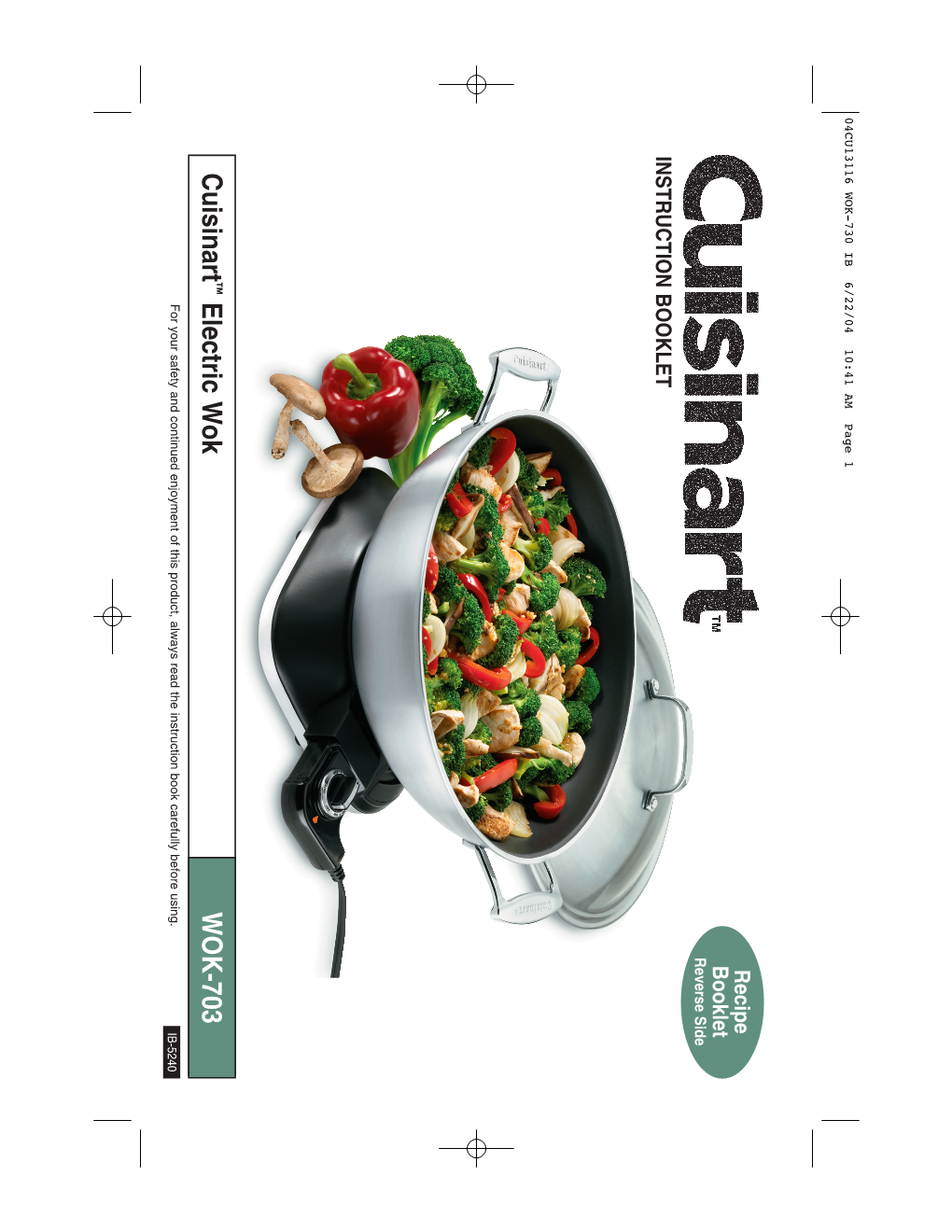 Cuisinart Electric W Ok WOK-703