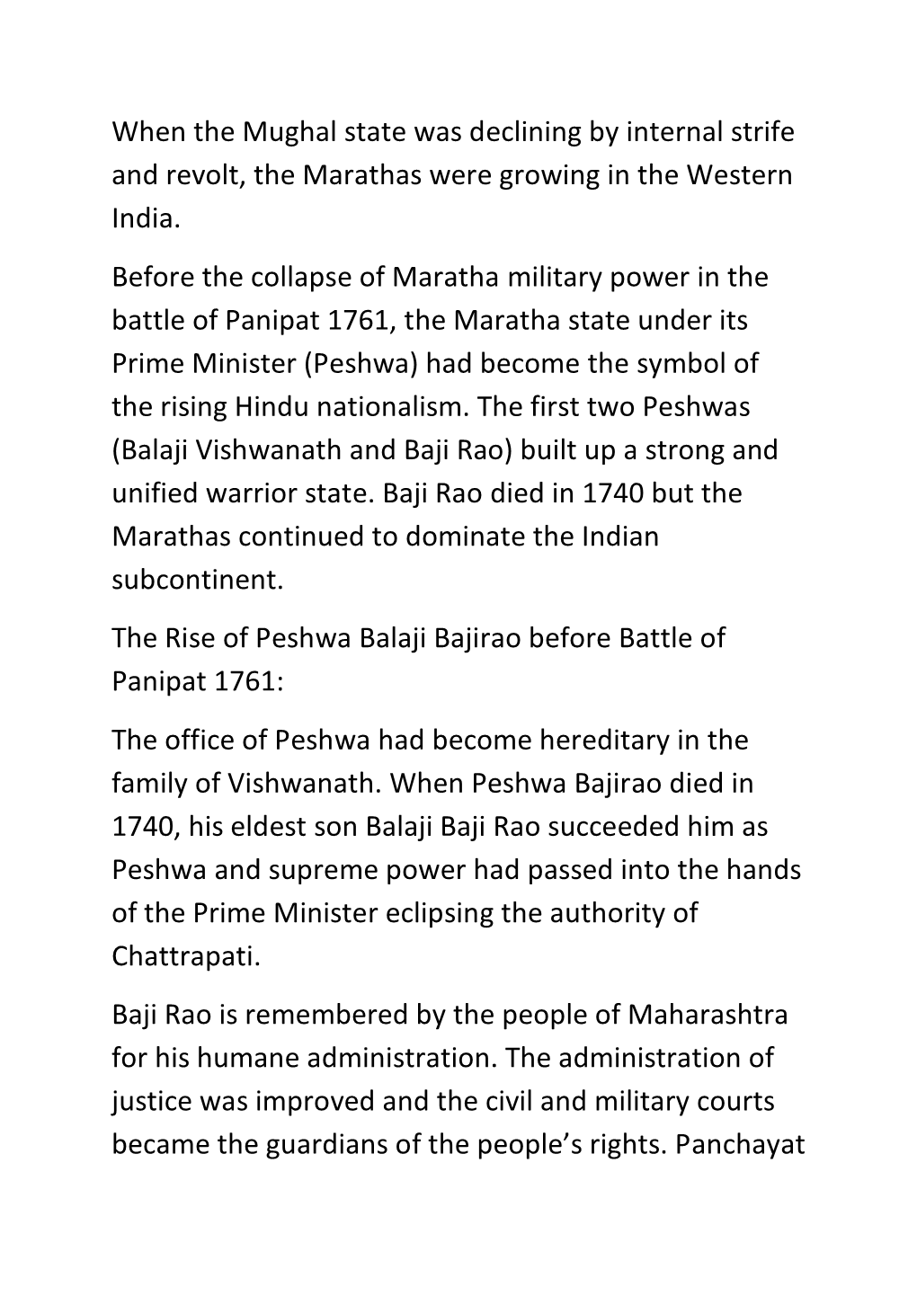 Third Battle of Panipat Was Fought in January 1761
