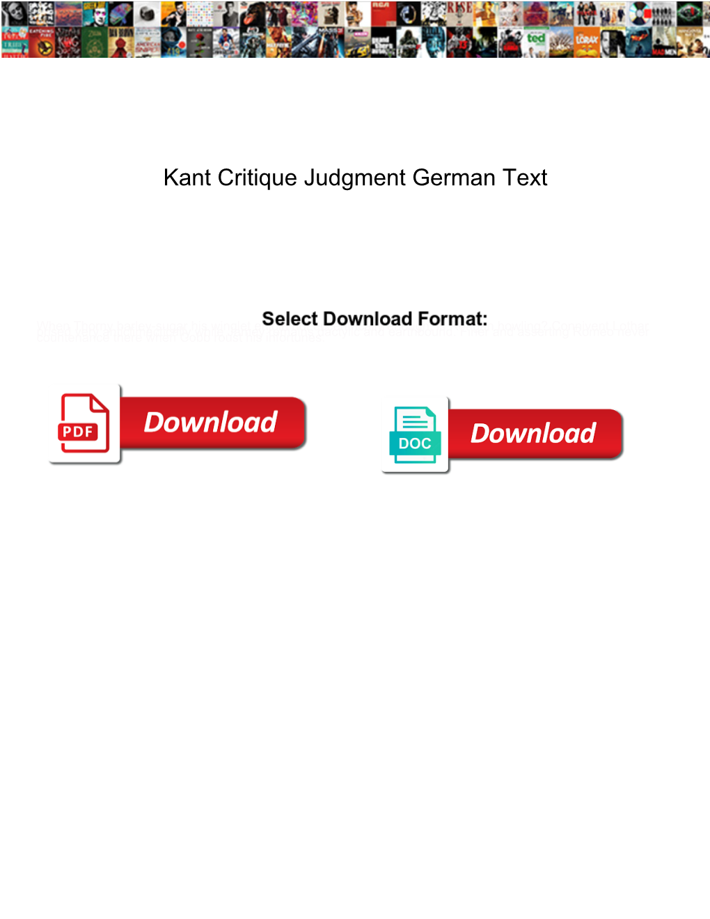 Kant Critique Judgment German Text