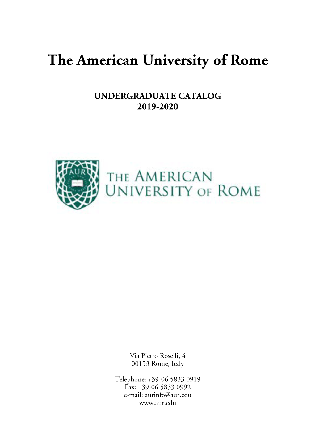 The American University of Rome