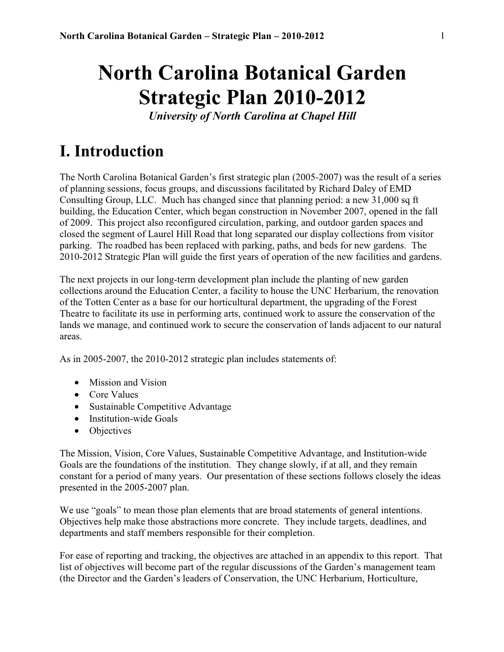 Strategic Plan, 2004-2007