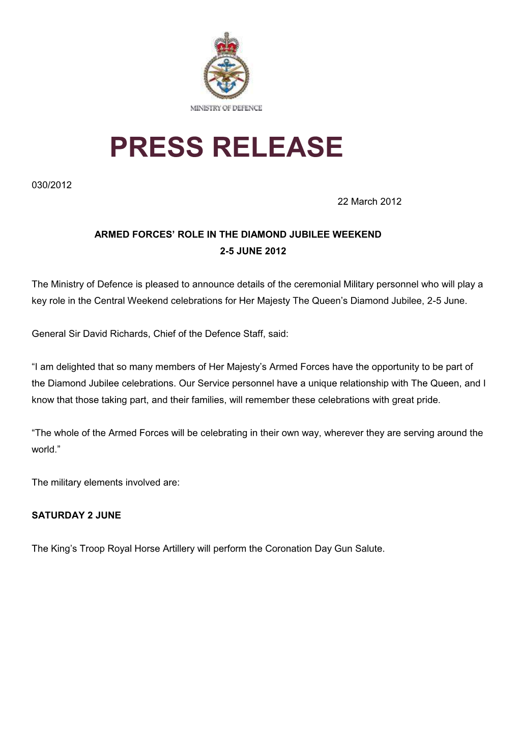 Press Release