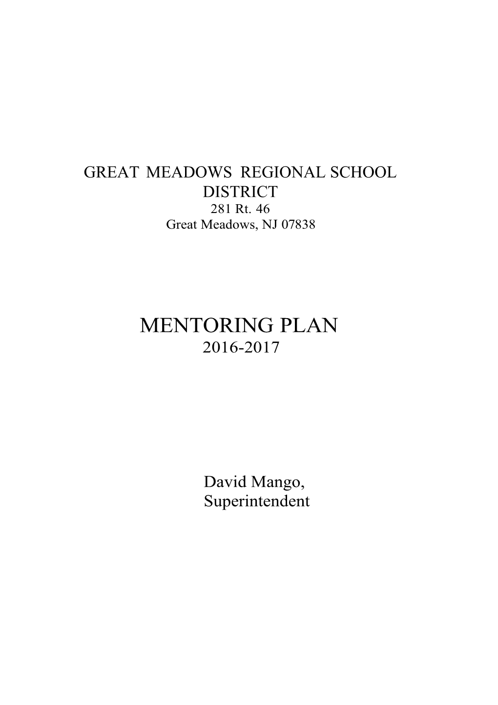 Great Meadows Regional School District