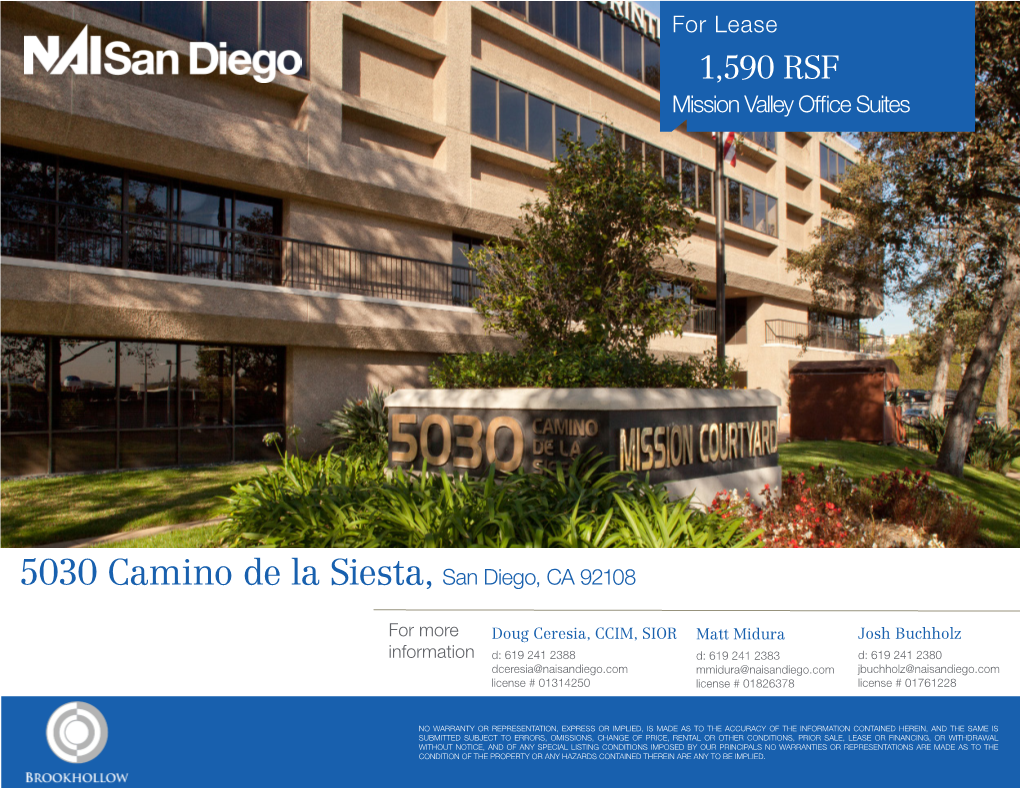 5030 Camino De La Siesta, San Diego, CA 92108