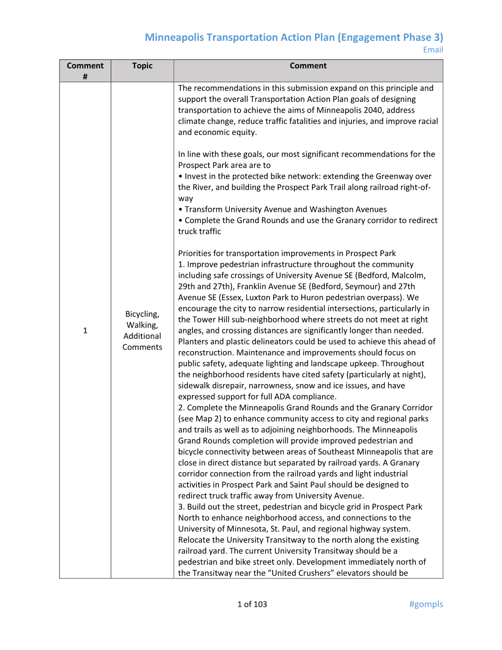 Minneapolis Transportation Action Plan (Engagement Phase 3)