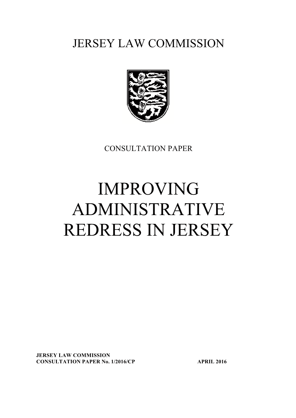 Improving Administrative Redress in Jersey