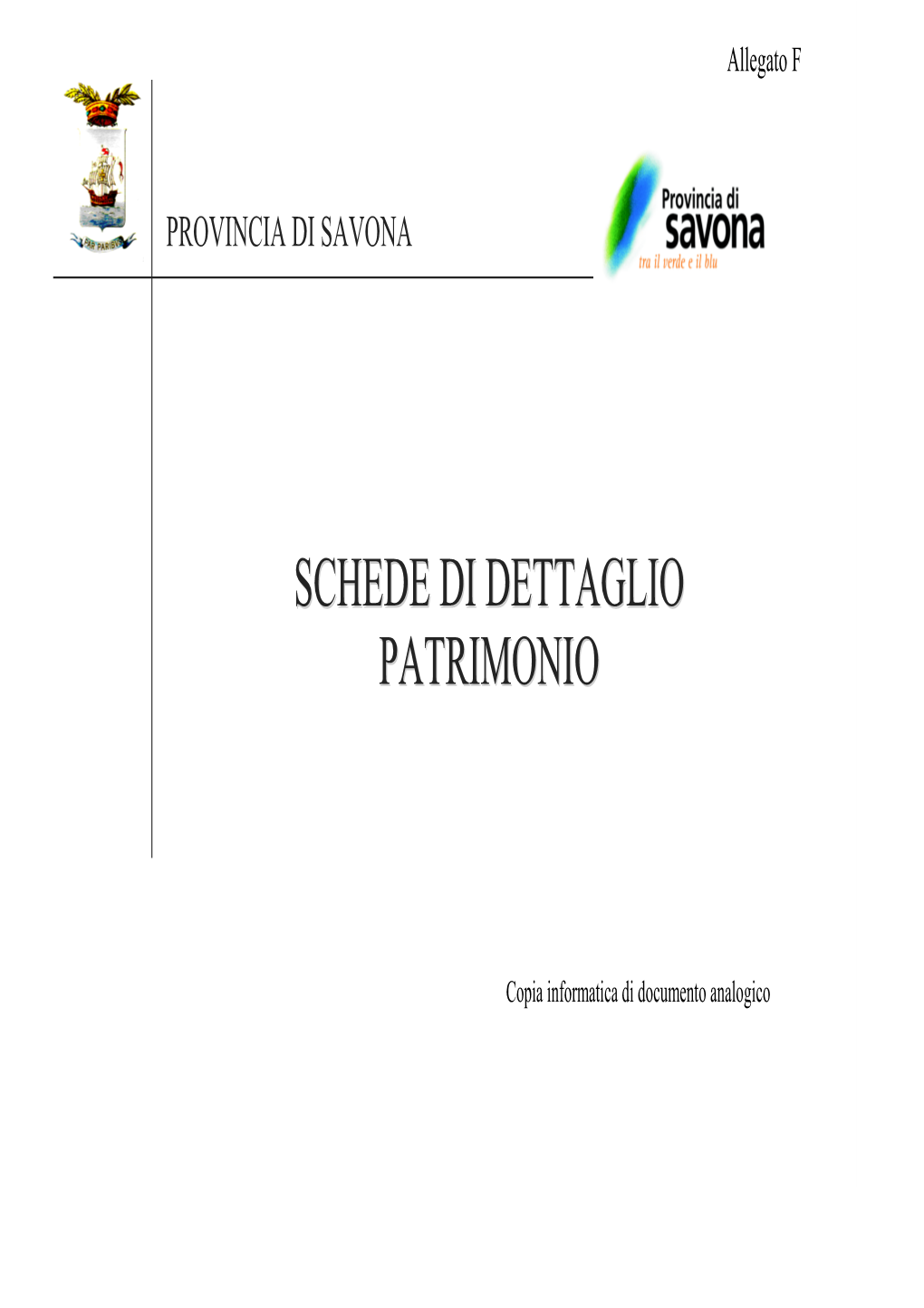 Copertina ALLEGATI PARIMONIO