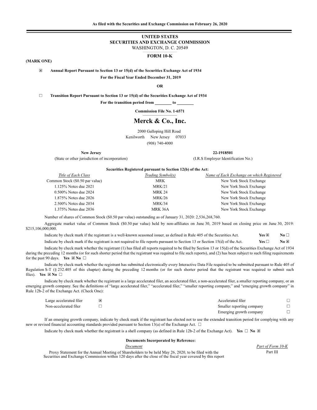 Merck & Co., Inc