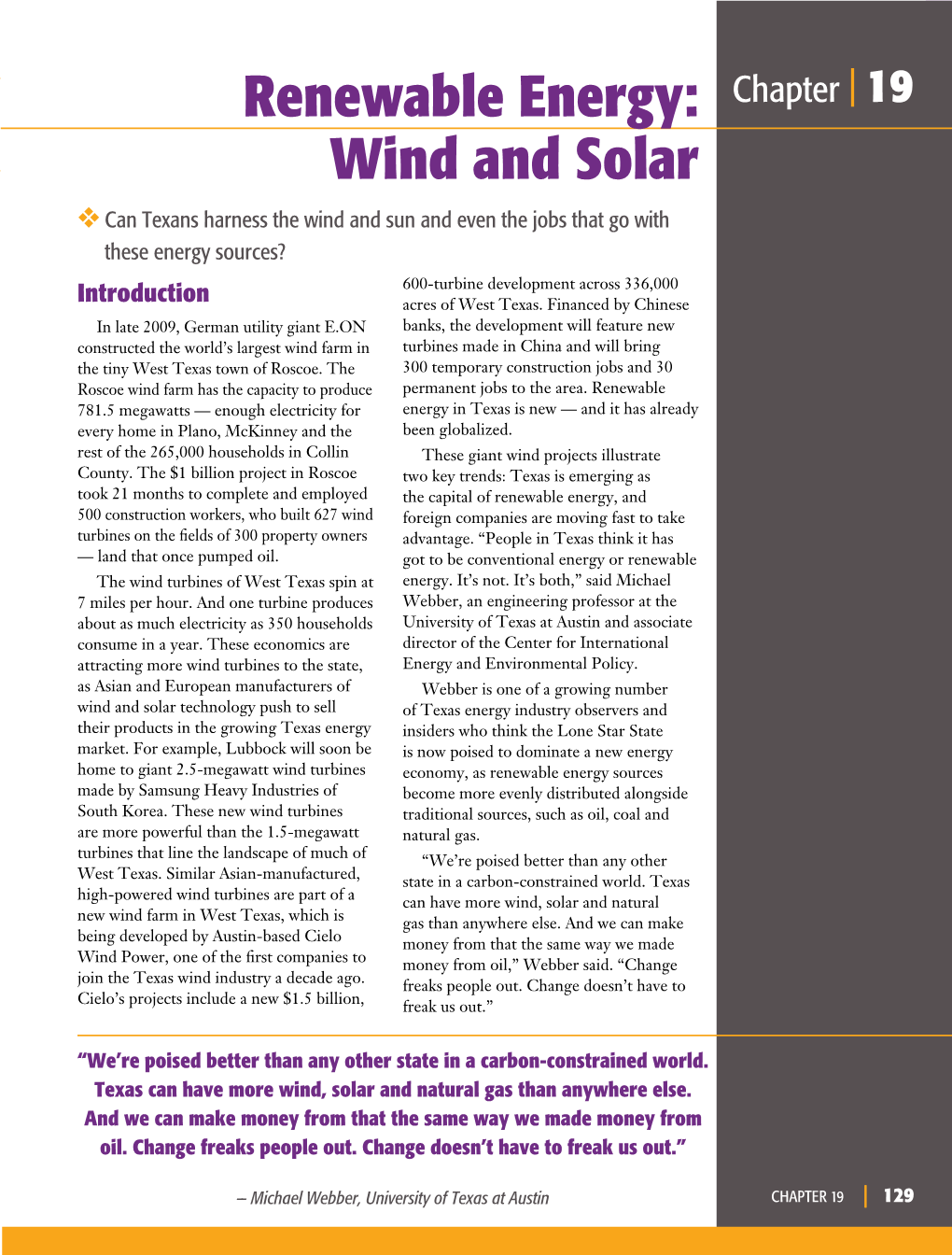 Renewable Energy: Wind and Solar