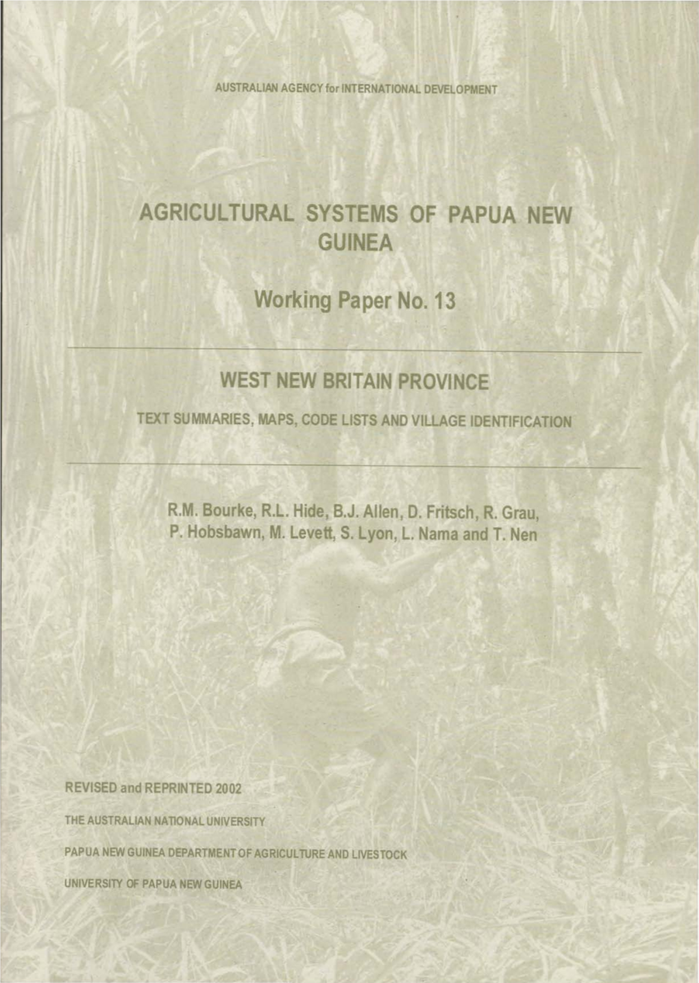 Agricultural Systems of Papua New Guinea