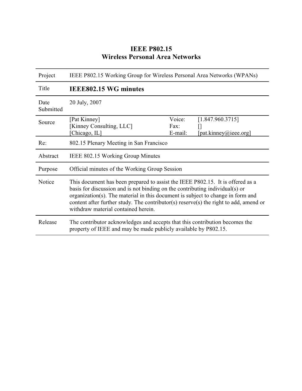 Wireless Personal Area Networks s60