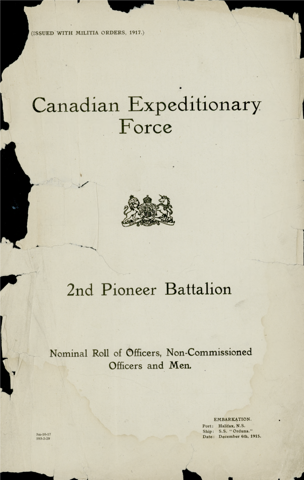 I. Canadian Expeditionary Force