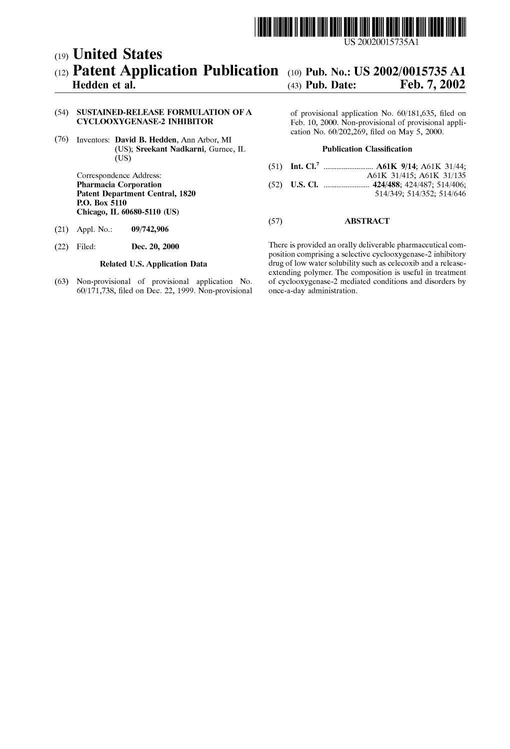 (12) Patent Application Publication (10) Pub