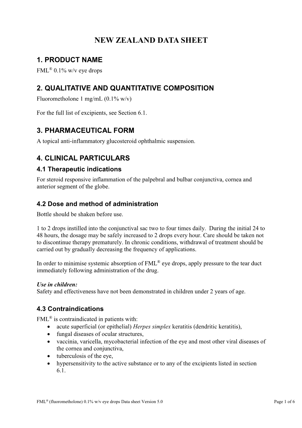 New Zealand Data Sheet