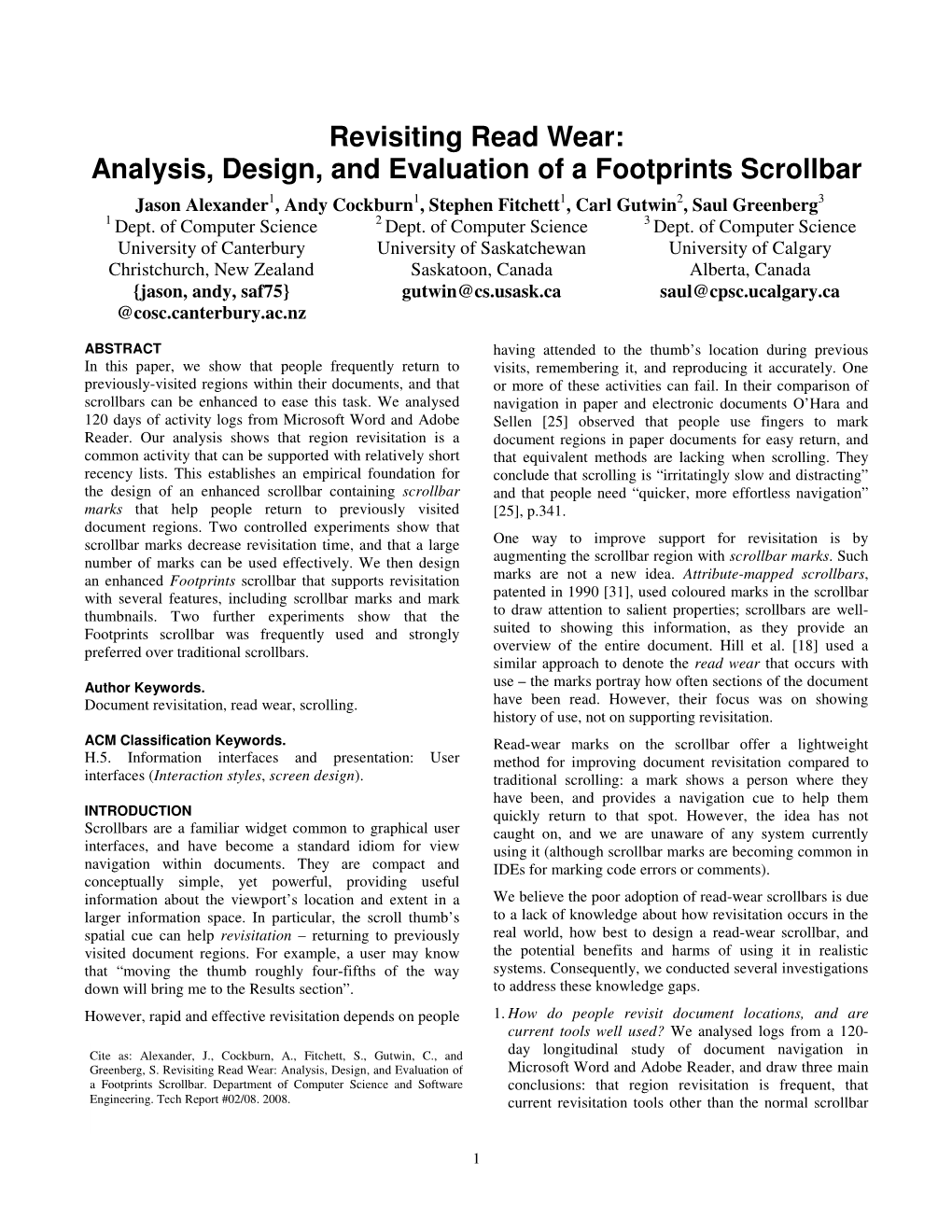 Revisiting Read Wear: Analysis, Design, and Evaluation