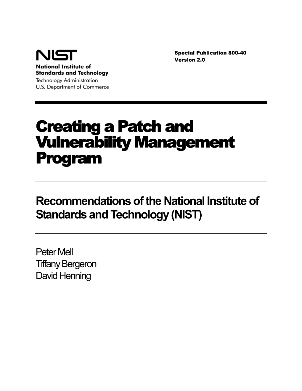 Creating a Patch and Vulnerability Management Program