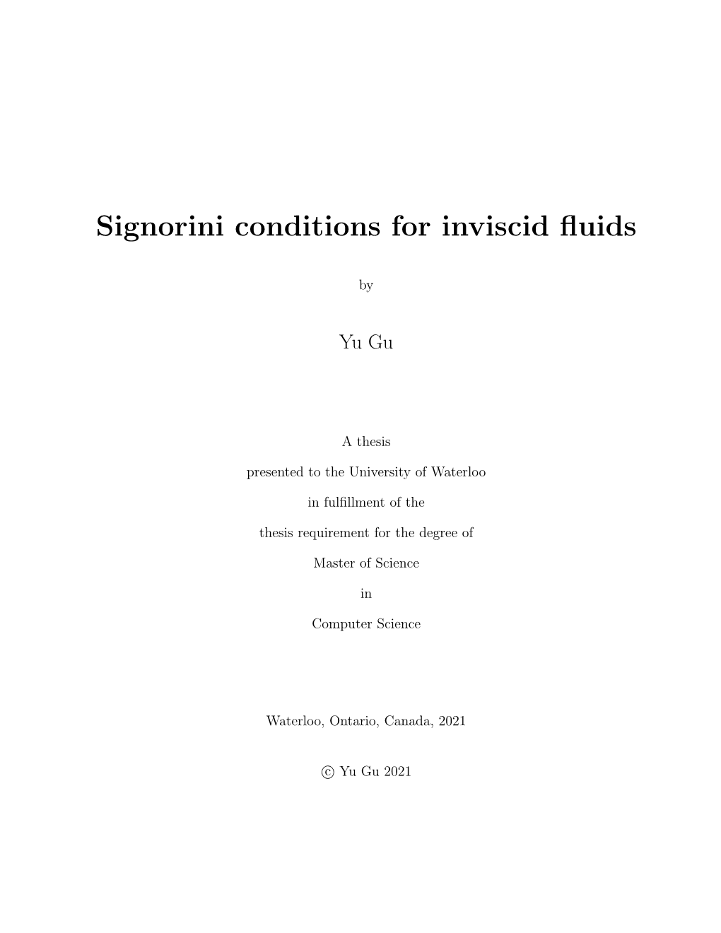 Signorini Conditions for Inviscid Fluids