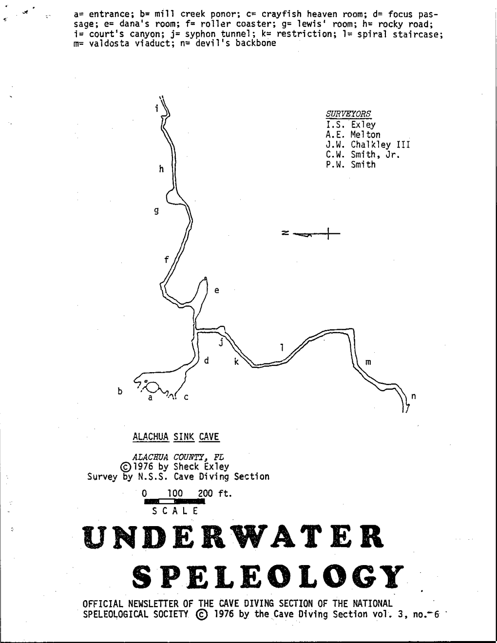 Speleology Official Newsletter of the Cave Diving Section of the National Speleo~Ogical Society