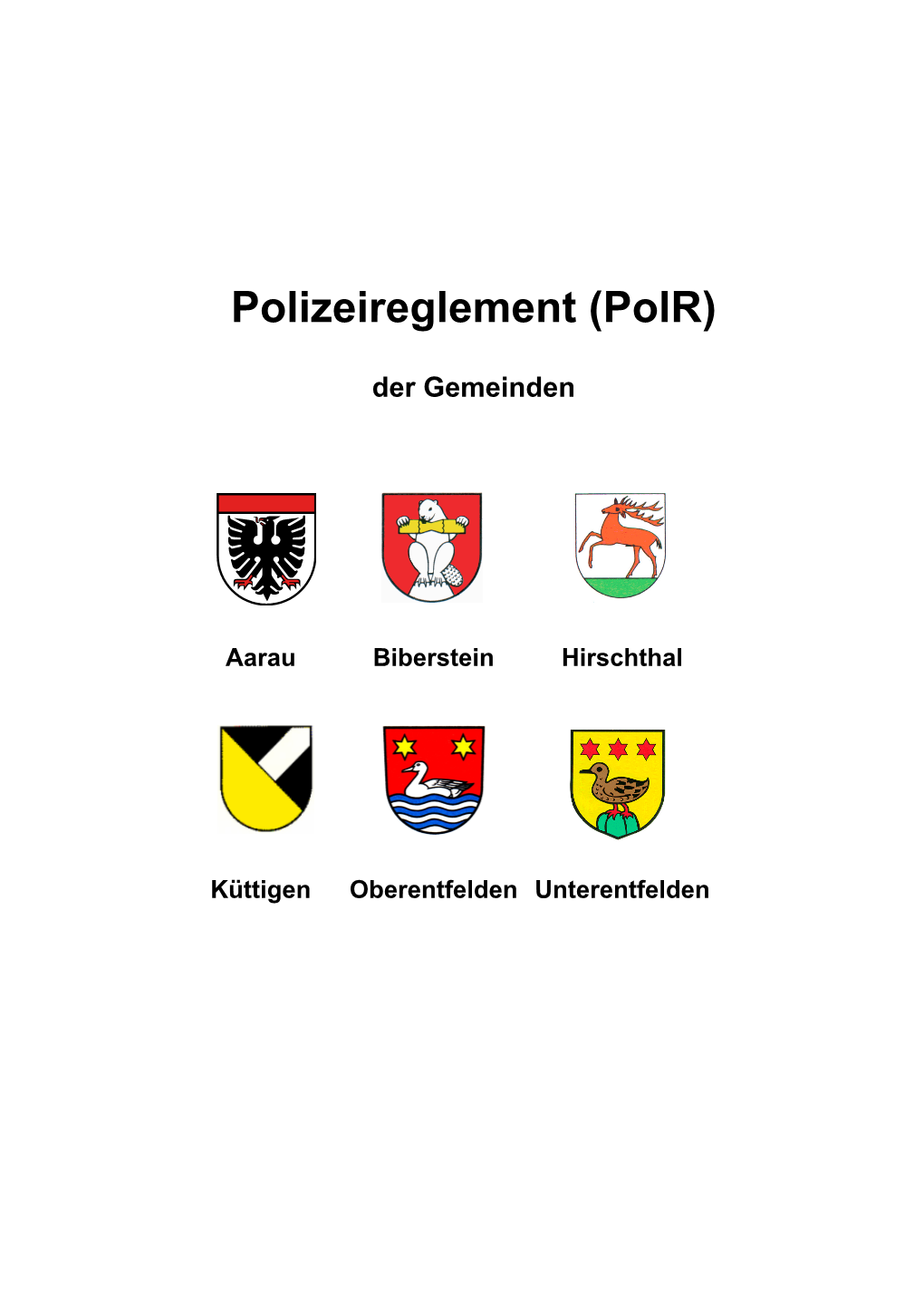 Polizeireglement (Polr)