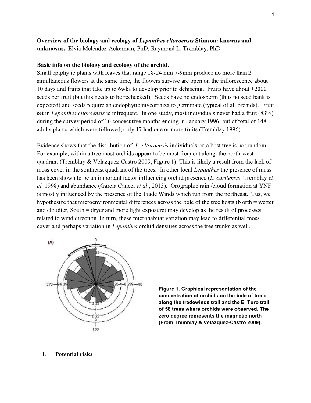 Overview of the Biology and Ecology of Lepanthes Eltoroensis Stimson: Knowns and Unknowns