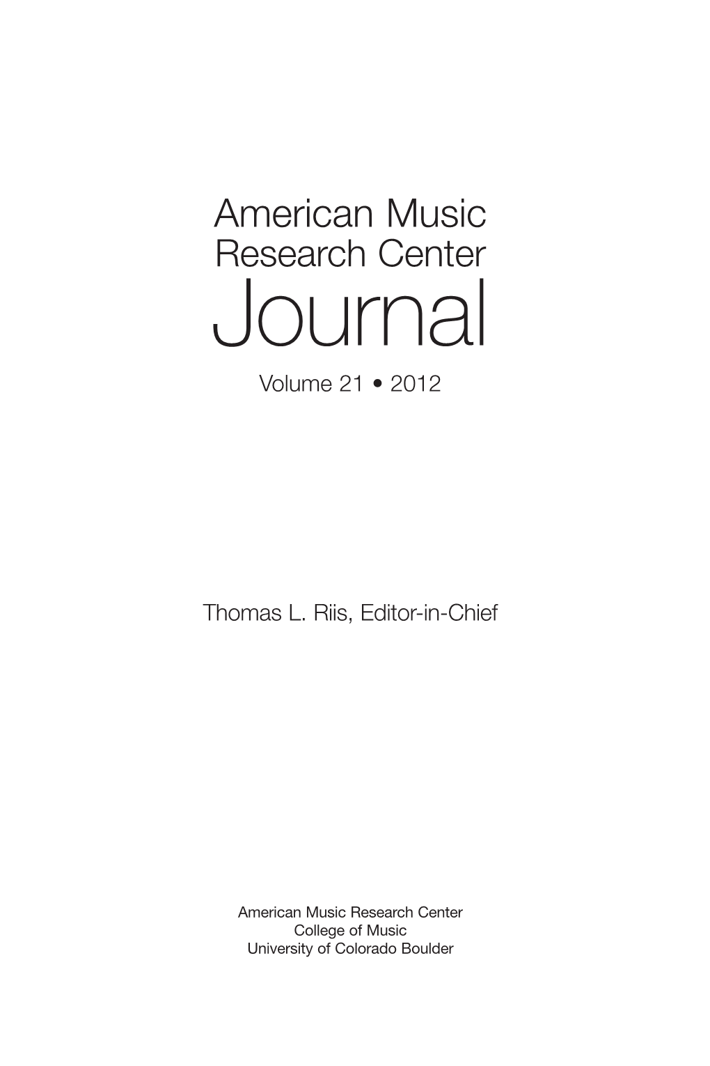 AMRC Journal Volume 21