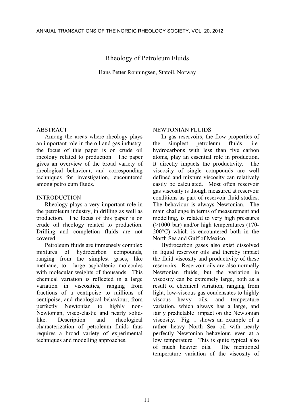 Rheology of Petroleum Fluids