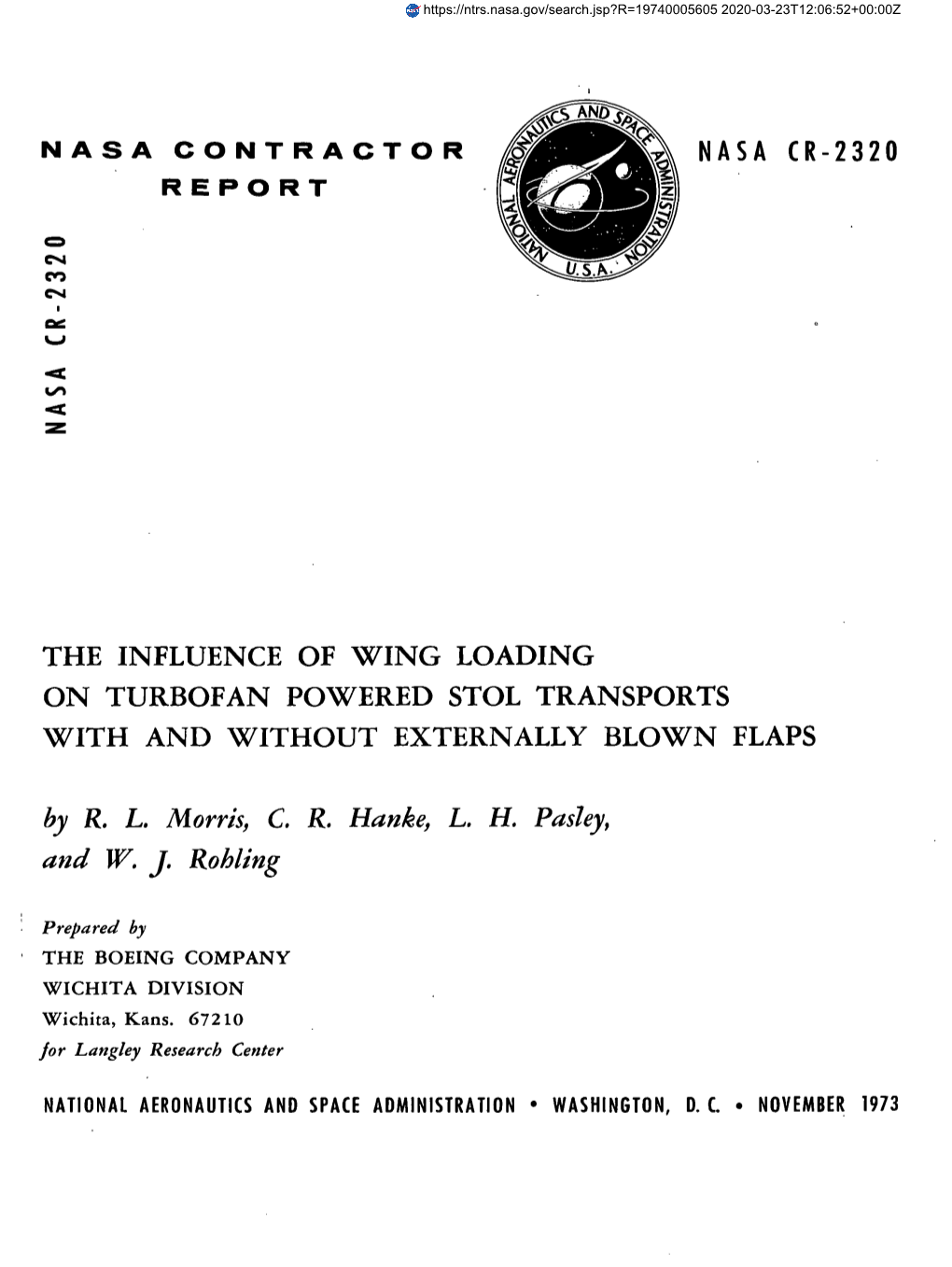 The Influence of Wing Loading on Turbofan Powered Stol Transports with and Without Externally Blown Flaps