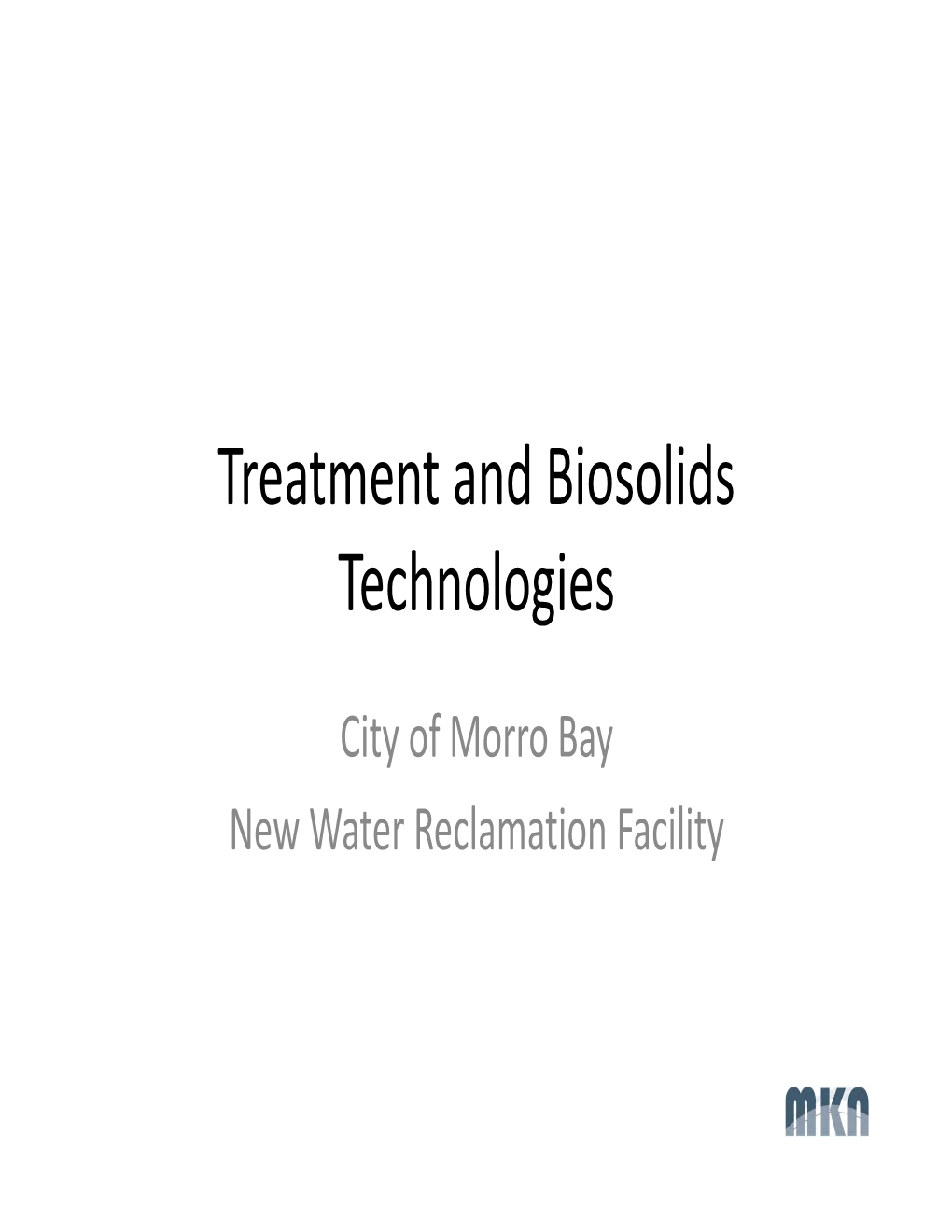 Treatment and Biosolids Technologies