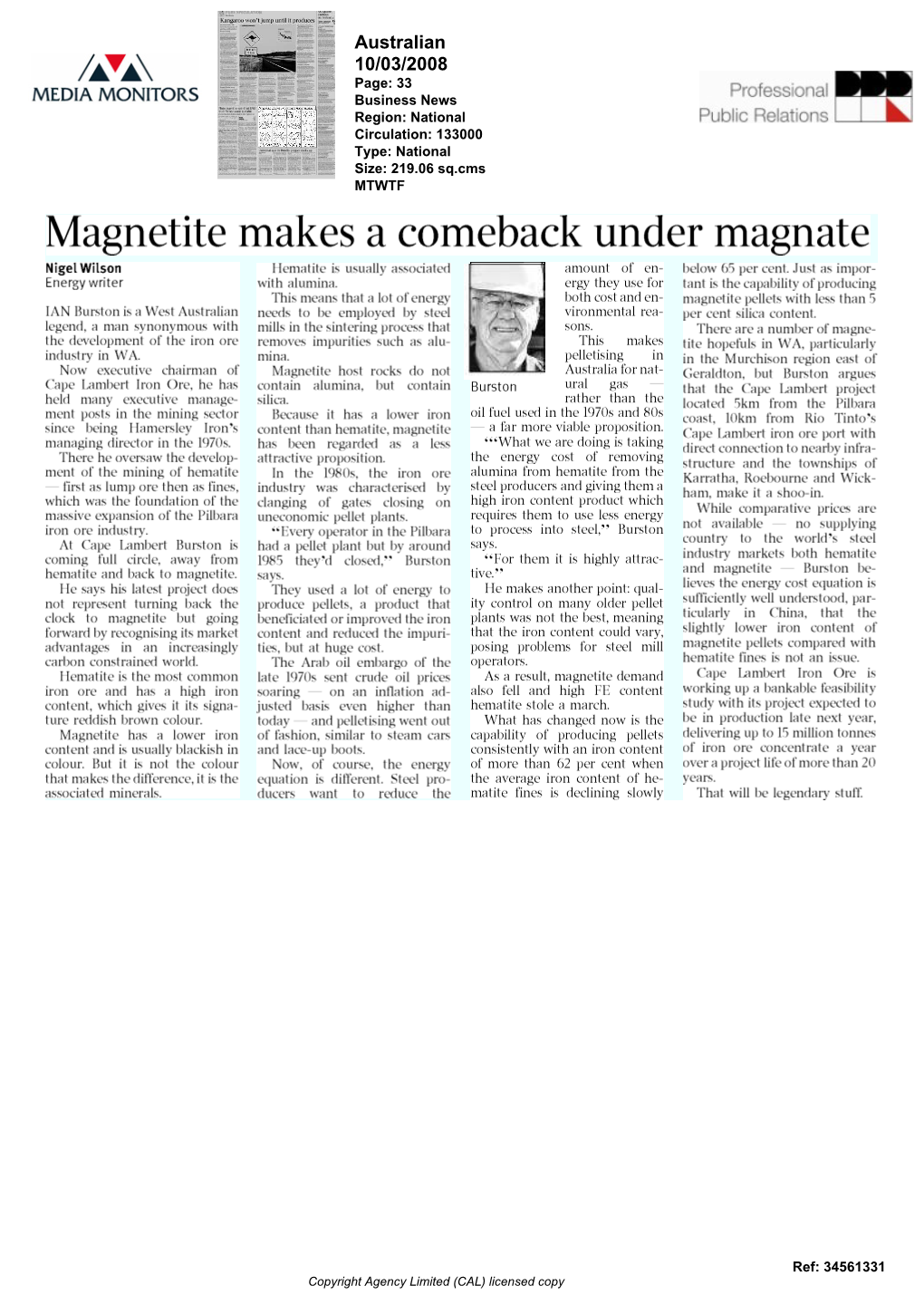 Magnetite Makes a Comeback Under Magnate