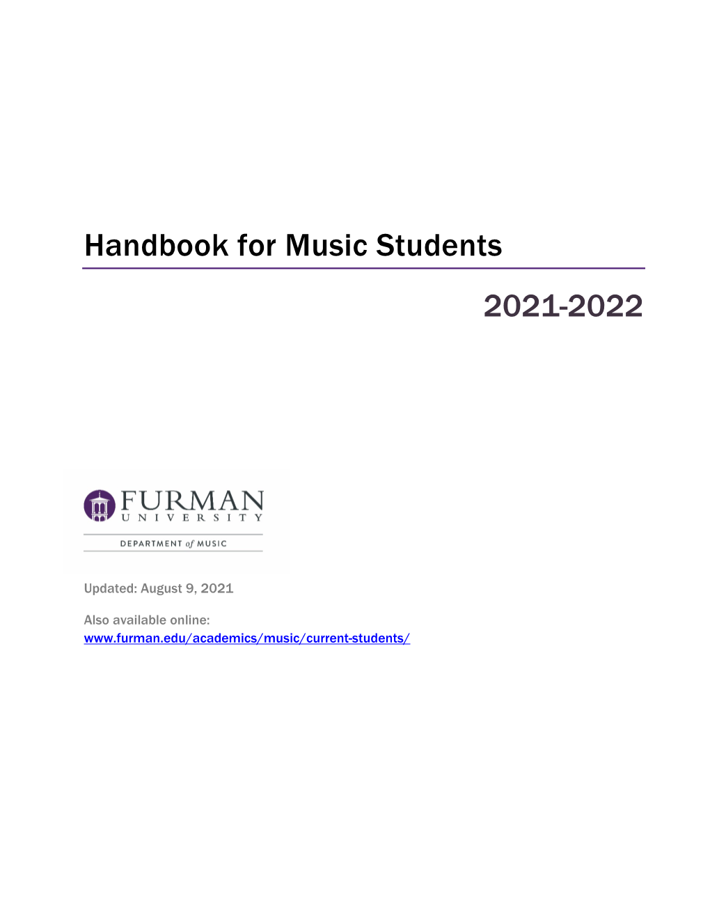 Music Handbook 2021-22