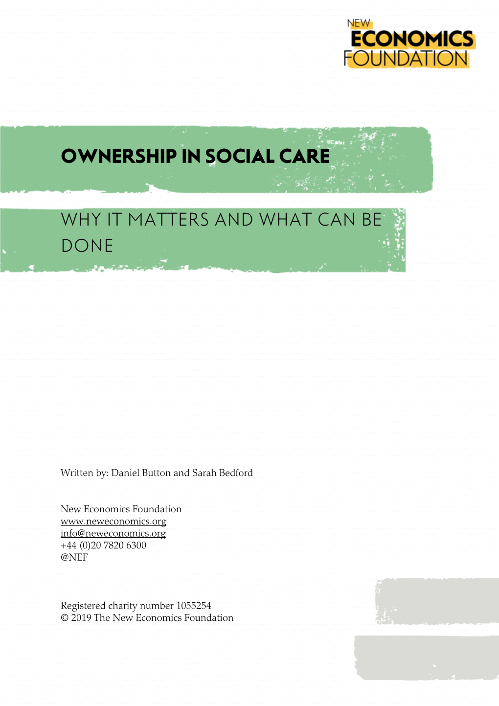 Ownership in Social Care
