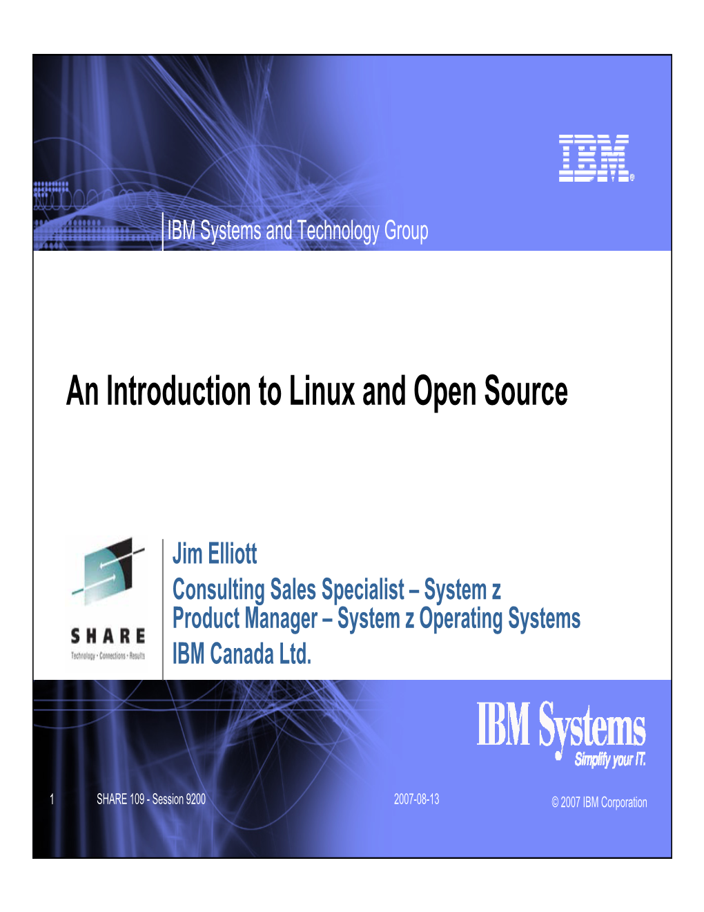 An Introduction to Linux and Open Source