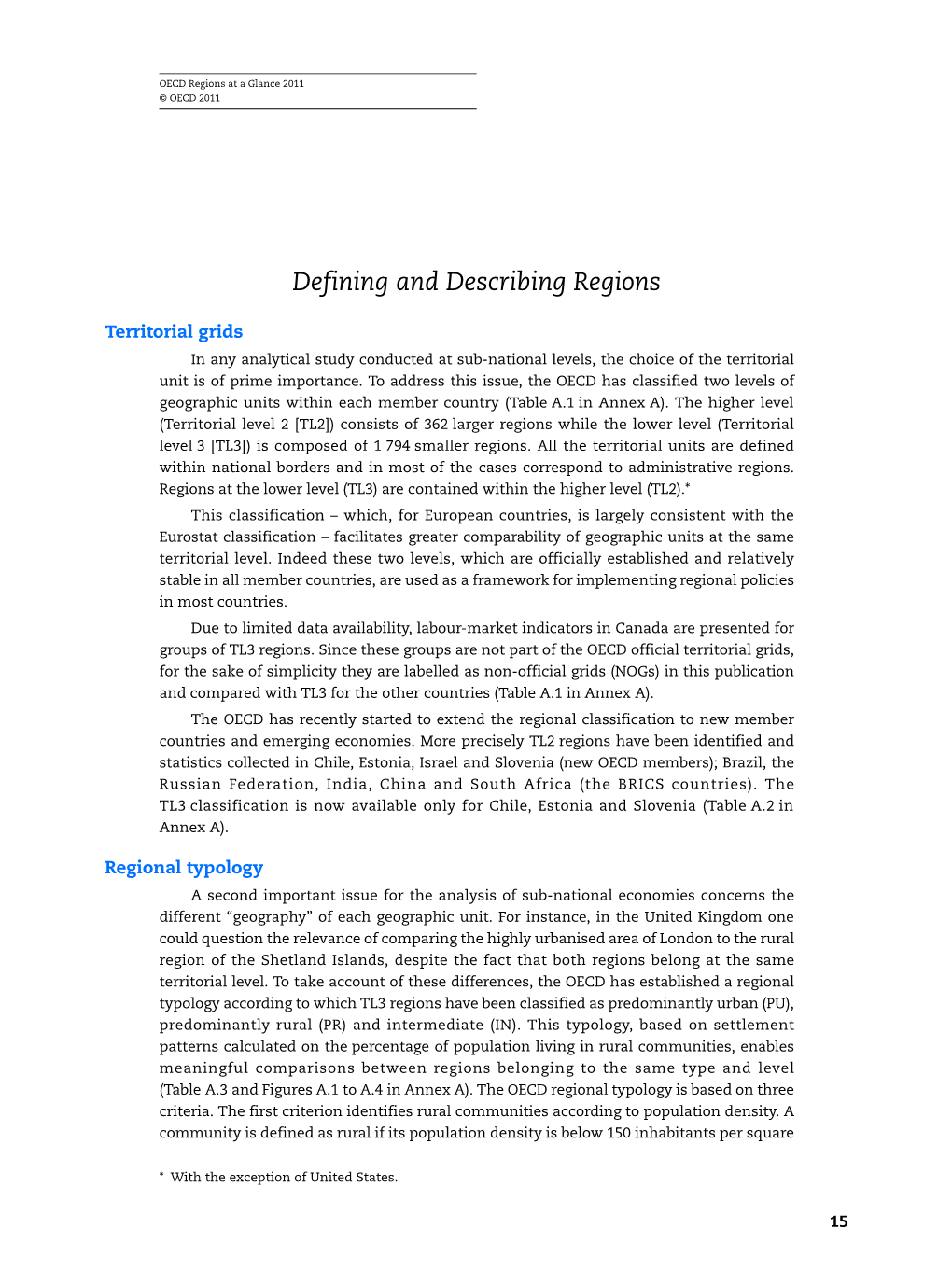 Defining and Describing Regions