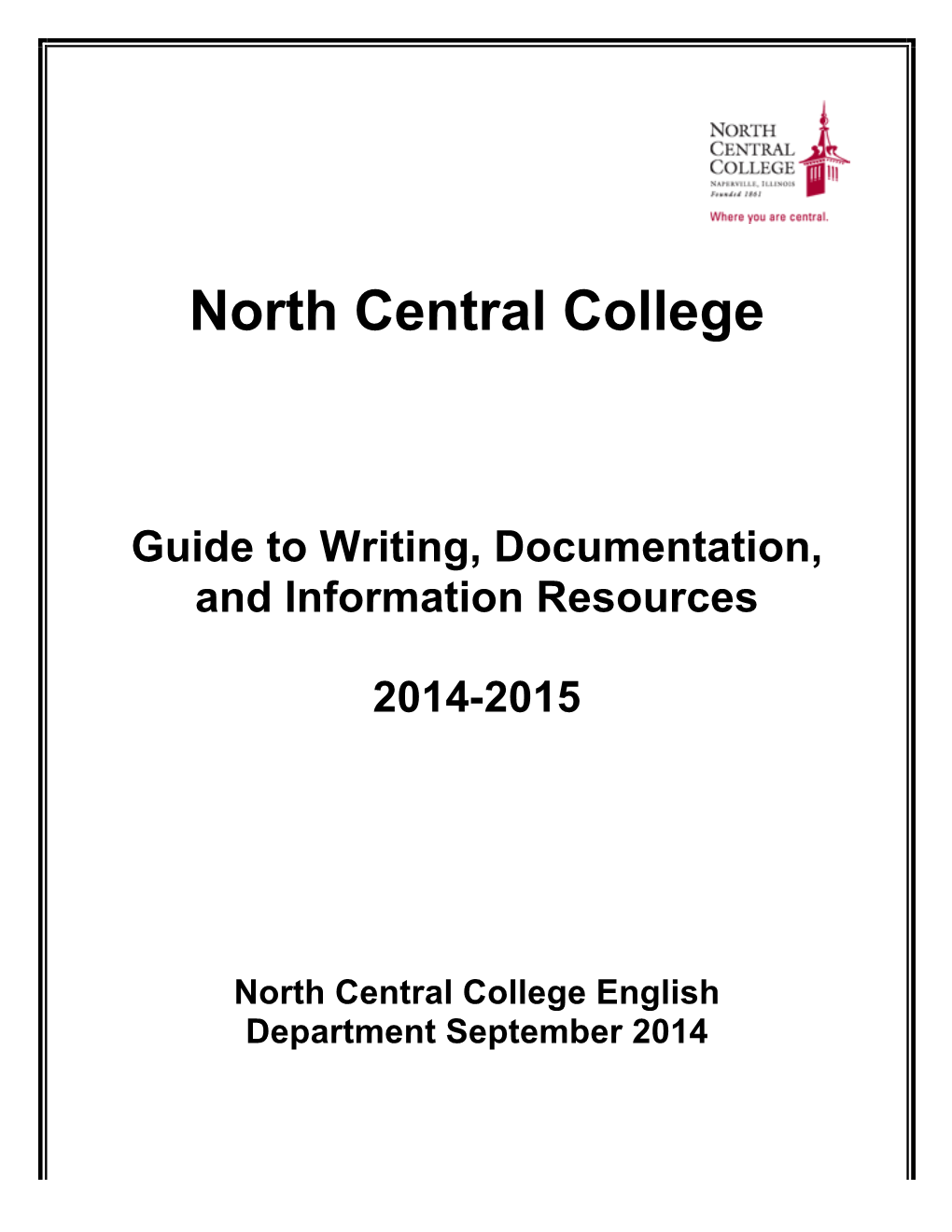 Writing at North Central College