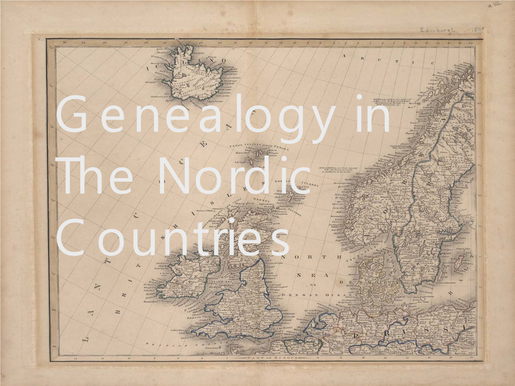 Genealogy in the Nordic Countries 2