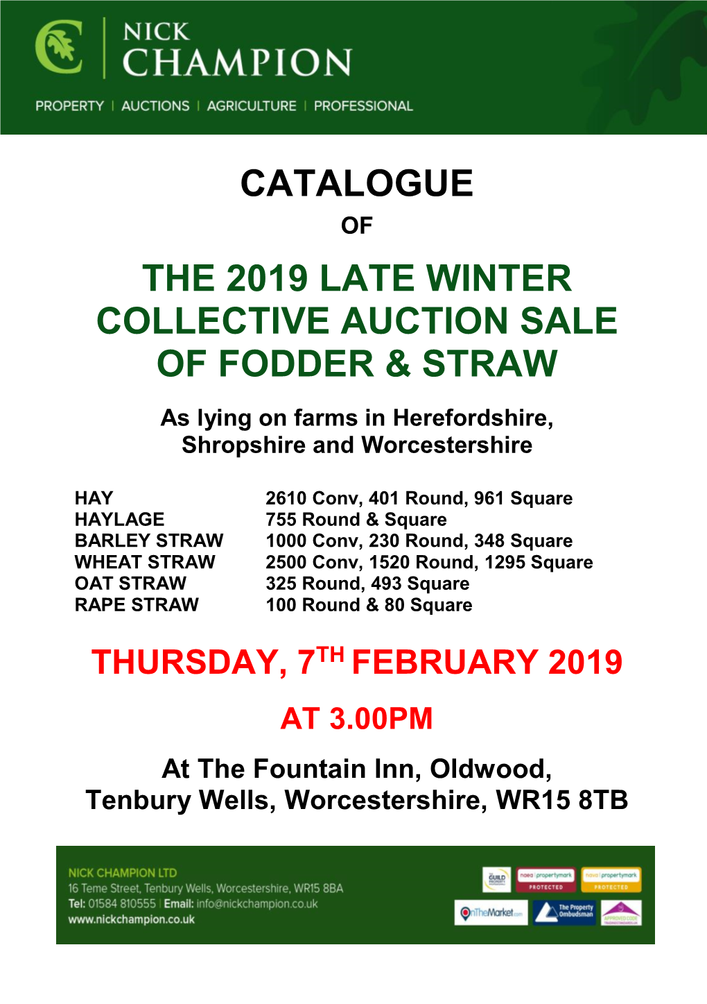 Catalogue the 2019 Late Winter Collective Auction